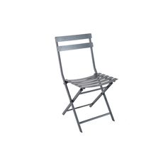 Chaise pliante GREENSBORO acier gris 51x42x81cm - HESPÉRIDE