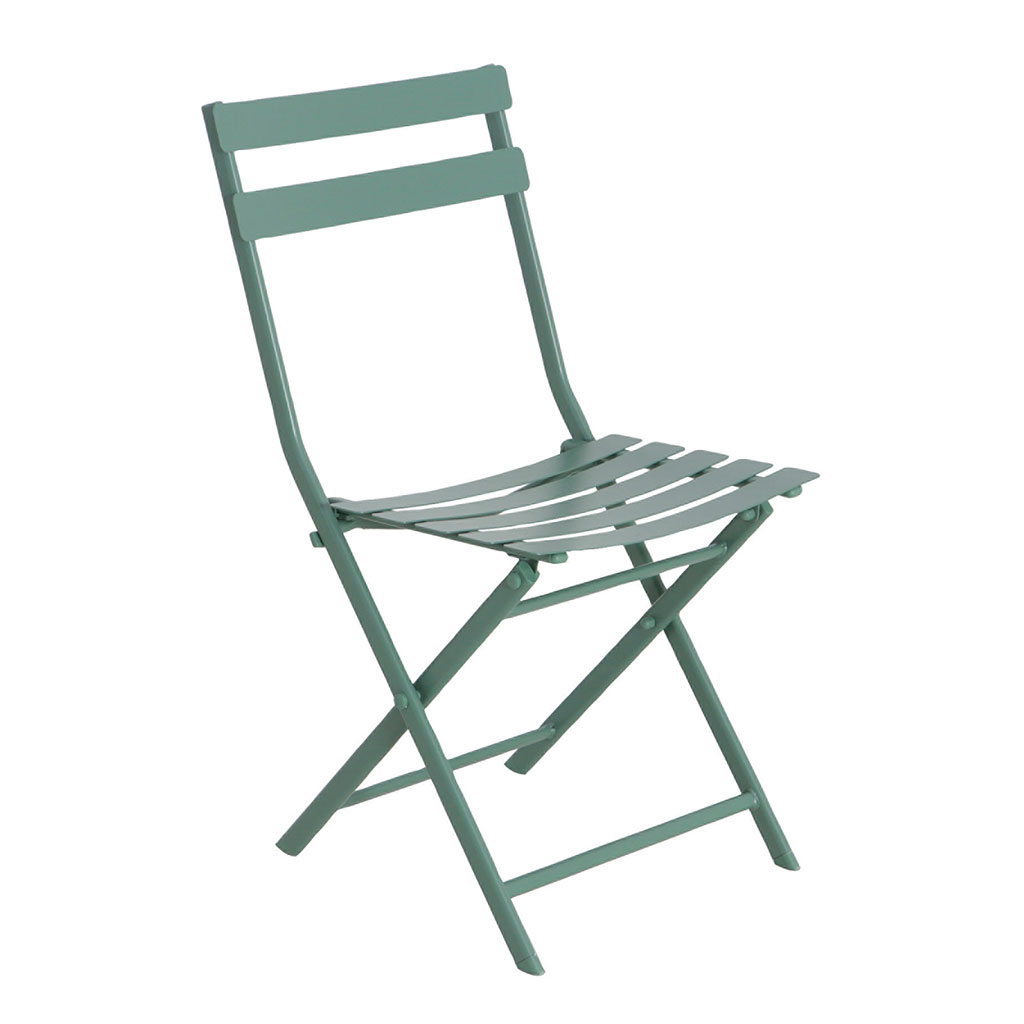 Chaise pliante GREENSBORO acier vert 51x42x80cm - HESPÉRIDE