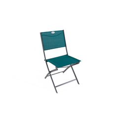 Chaise pliante MODULA acier bleu canard gris 52x46x87cm - HESPÉRIDE