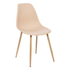 Chaise TAHO coque beige 46x55x86cm