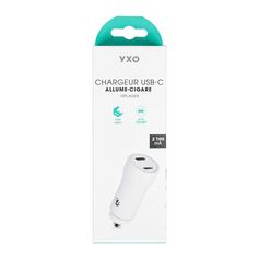 Chargeur 12V double port USBC pour allume-cigare