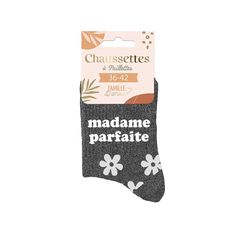 Chaussettes à paillettes madame parfaite gris 36-42