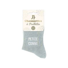 Chaussettes à paillettes petite conne vert 36-42