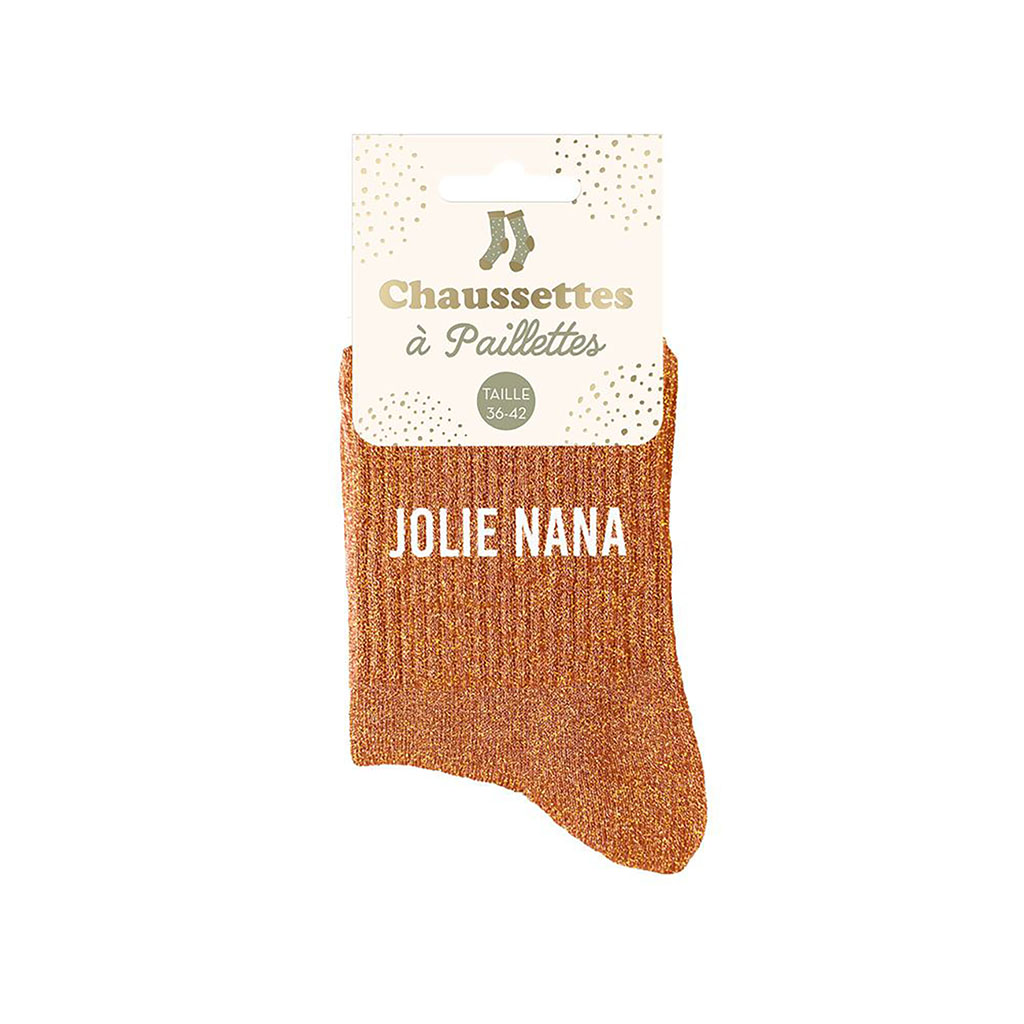 Chaussettes paillettes jolie nana corail pointure 36-42 - Centrakor