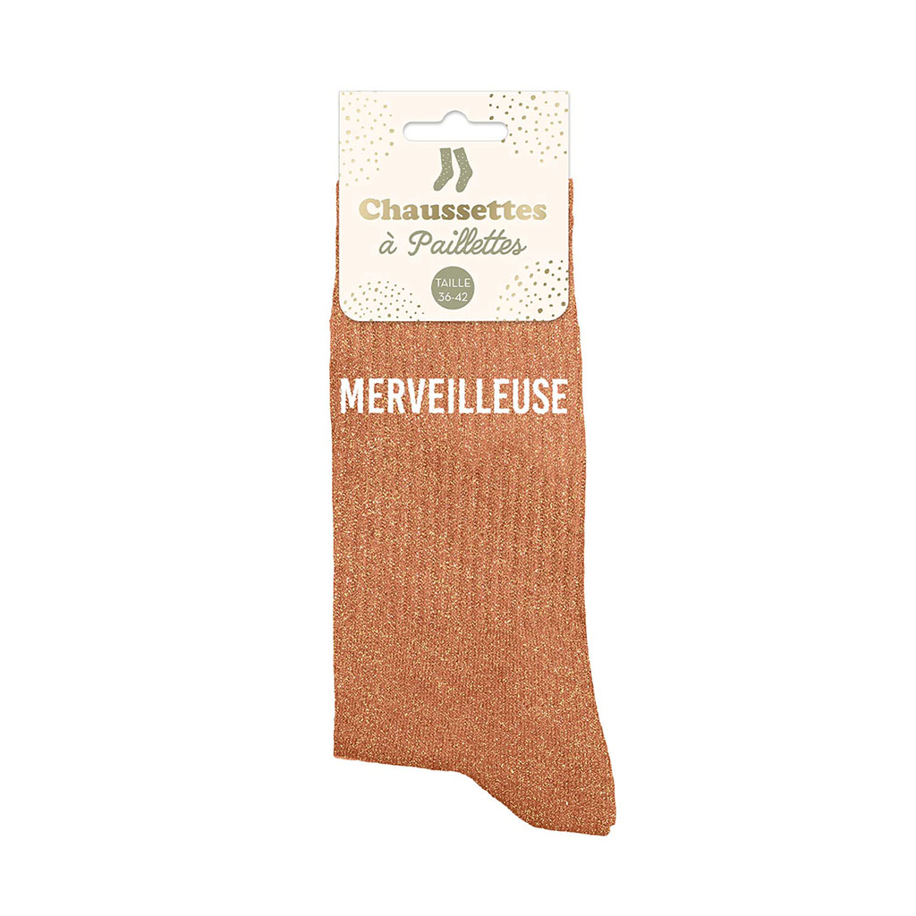 Chaussettes Paillettes Irresistible - Socquettes Multicolores Unisex STC - Taille Unique (9 X 2 Cm)