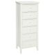 Chiffonnier CHARME 6 tiroirs blanc 45x113x30cm