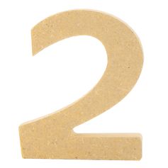 Chiffre 2 en bois H 5cm