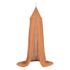 Ciel de lit en gaze de coton noisette H 350cm