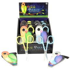 Ciseaux broderie perroquet