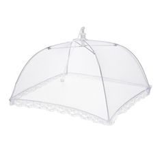 Cloche alimentaire carrée blanche 30x30x18cm