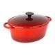 Cocotte faitout en fonte rouge 4L