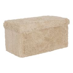 Coffre banc pliable rectangulaire doux DUVA beige 38x38x76cm