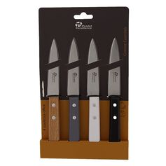 Lot de 4 couteaux d'office manche bois - PRADEL EXCELLENCE