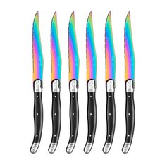 Coffret de 6 couteaux lame irisée