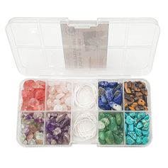 Coffret de perles en pierre semi-précieuses