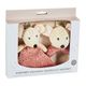 Coffret doudou et hochet souris 26x26cm