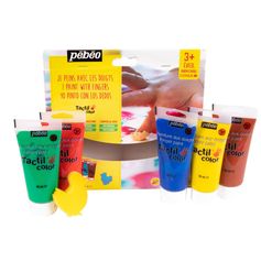 Coffret enfant de 5 tubes de peinture au doigt 80ml