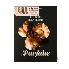Coffret livre femme parfaite 4 chaussettes pailletées à message 36 - 41