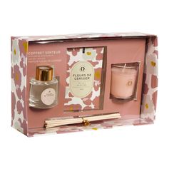 Coffret senteur fleur de cerisier diffuseur bougie et sachet parfumé