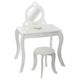 Coiffeuse pour enfant et tabouret blanche