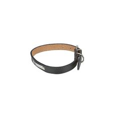 Collier M avec plaque pour chien cuir noir 40cm