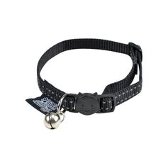 Collier pour chat réfléchissant noir 20-28cm