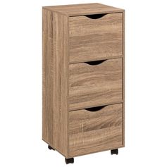 Colonne rangement 3 tiroirs sur roulettes 33x80.5x29.5cm