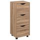 Colonne rangement 3 tiroirs sur roulettes 33x80.5x29.5cm