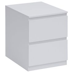 Commode DOLO 2 tiroirs blanc 38x48x50cm