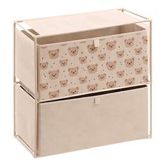 Commode ORSO 2 tiroirs beige 60x60x30cm
