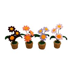 Composition de fleurs à poser chenille 7x20cm