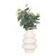 Composition florale eucalyptus SUZA et vase dolomite H 37cm