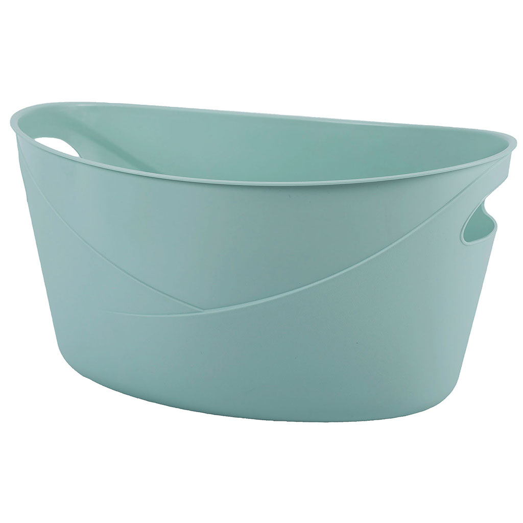 Corbeille à linge FLORA verte 12L