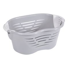 Corbeille à linge plastique gris 60L
