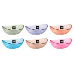 Coupelle bateau verre coloré 12.5x5cm