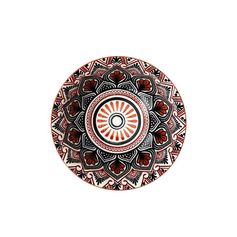 Coupelle creuse MANDALA orange D15.5cm