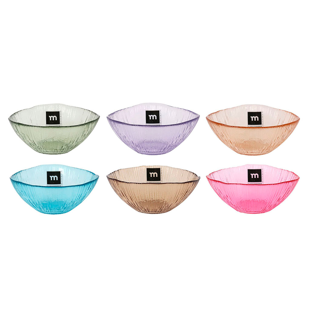 Coupelle ronde verre coloré 12.5x5cm