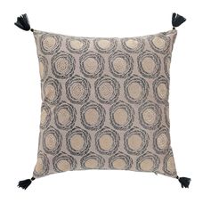 Coussin à pompons velours imprimé ONYXIA or 45x45cm