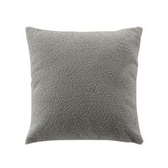 Coussin bouclette déhoussable WOOLY gris 45x45cm