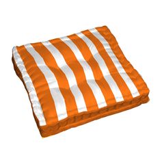 Coussin de sol DOLCEZZA orange 4 points carré 60x60cm