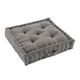 Coussin de sol TWILLY en polycoton gris 50x50x10cm
