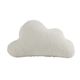 Coussin déco polyester bouclette forme nuage blanc 50x30cm