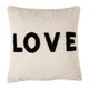 Coussin déco polyester Sherpa Love 40x40cm