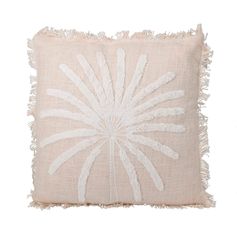 Coussin déhoussable coton beige 40x40cm