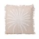 Coussin déhoussable coton beige 40x40cm