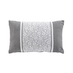 Coussin déhoussable FLAVIE gris 50x30cm