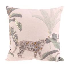 Coussin déhoussable savane coton beige 45x45cm