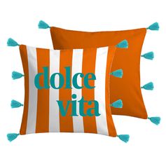Coussin DOLCEZZA carré orange 45x45cm