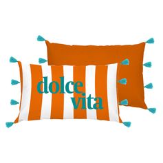 Coussin DOLCEZZA rectangulaire orange 30x50cm