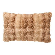 Coussin doux rectangulaire 3D ZEPHY beige et marron 50x80cm